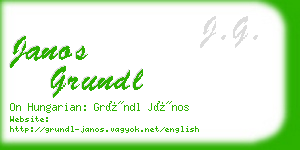 janos grundl business card